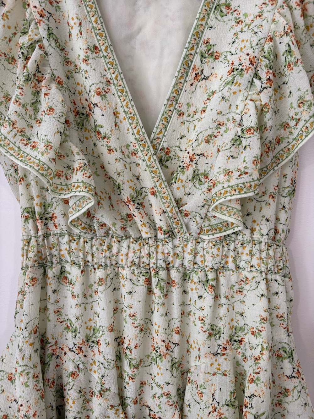Floral Ruffled Mini Dress - Picture 2 of 7